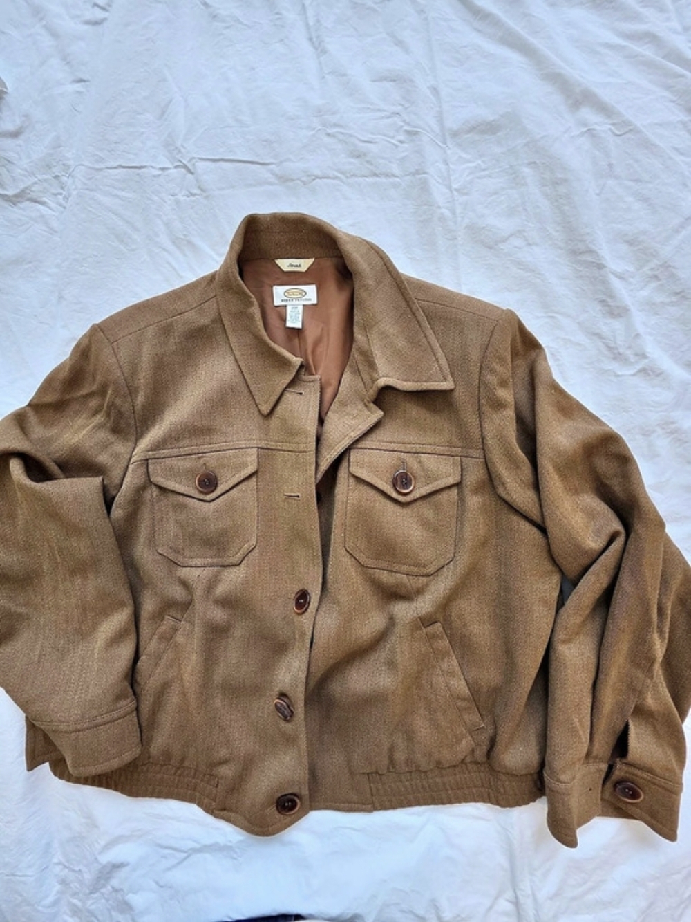 Talbots Brown Wool Blend Jacket Size 20W